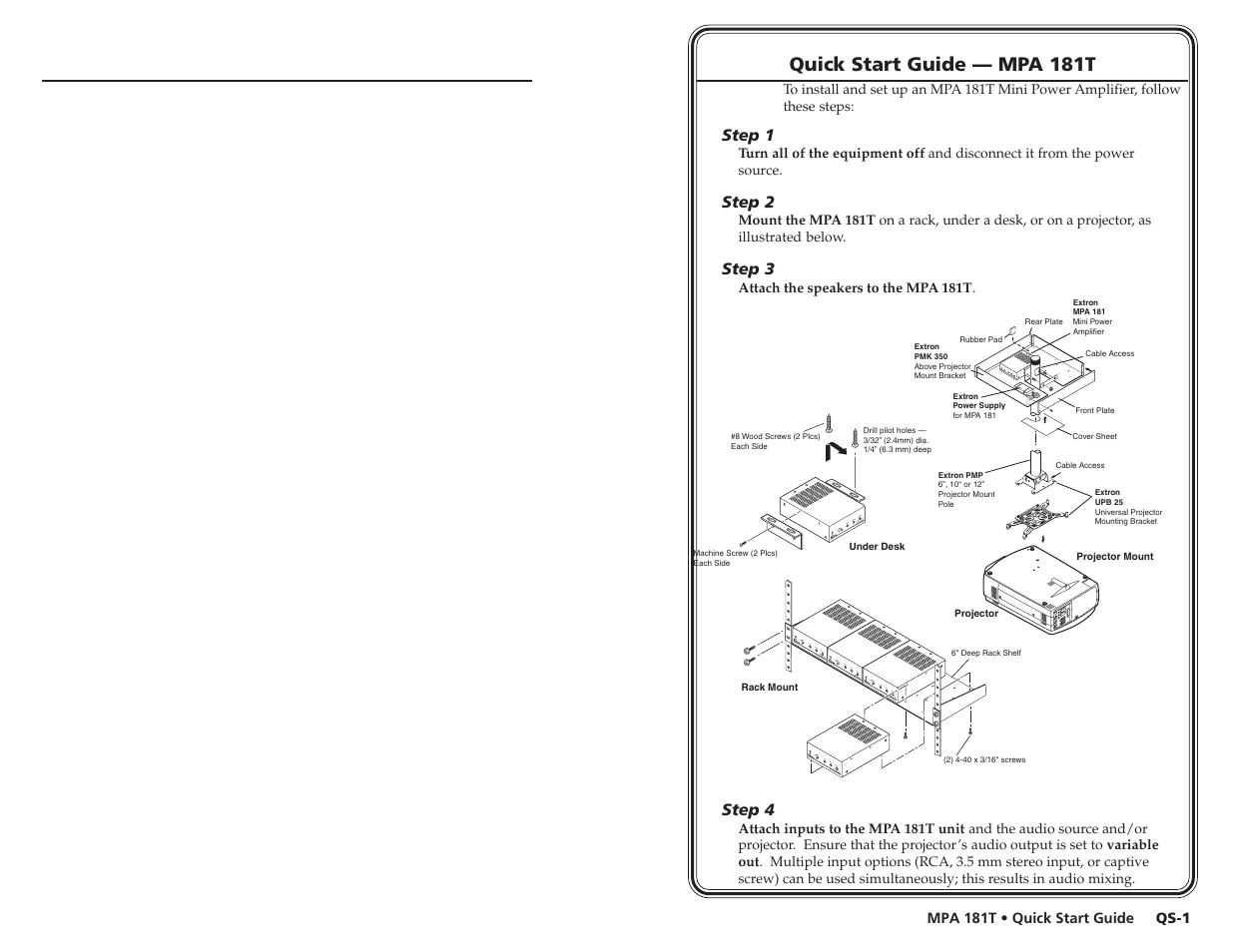 Extron Electronics MPA 181T User Guide User Manual | Page 4 / 18
