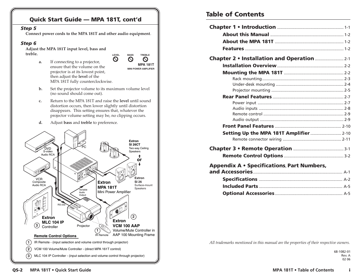 Extron Electronics MPA 181T User Guide User Manual | Page 5 / 18