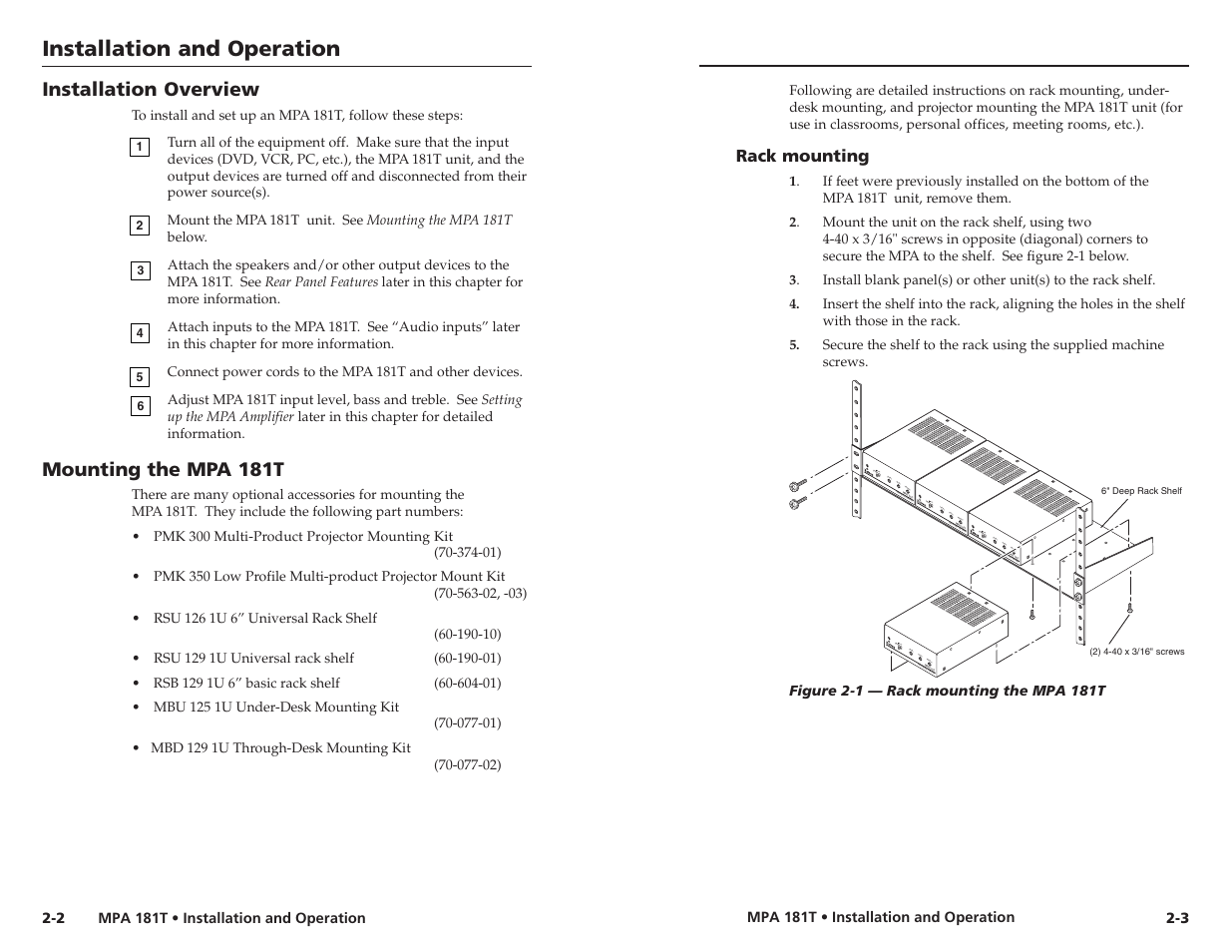 Extron Electronics MPA 181T User Guide User Manual | Page 9 / 18