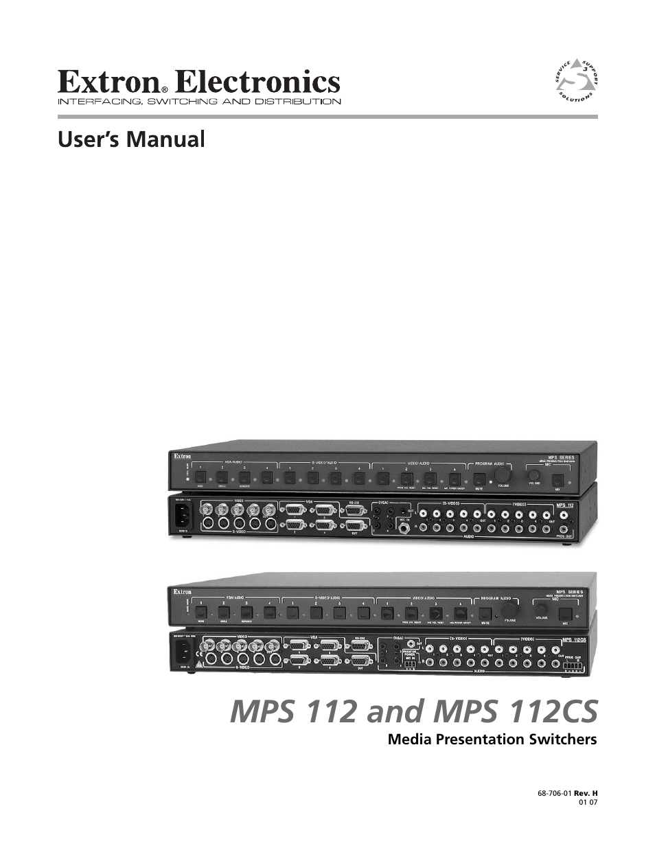 Extron Electronics MPS 112_112CS User Guide User Manual | 46 pages