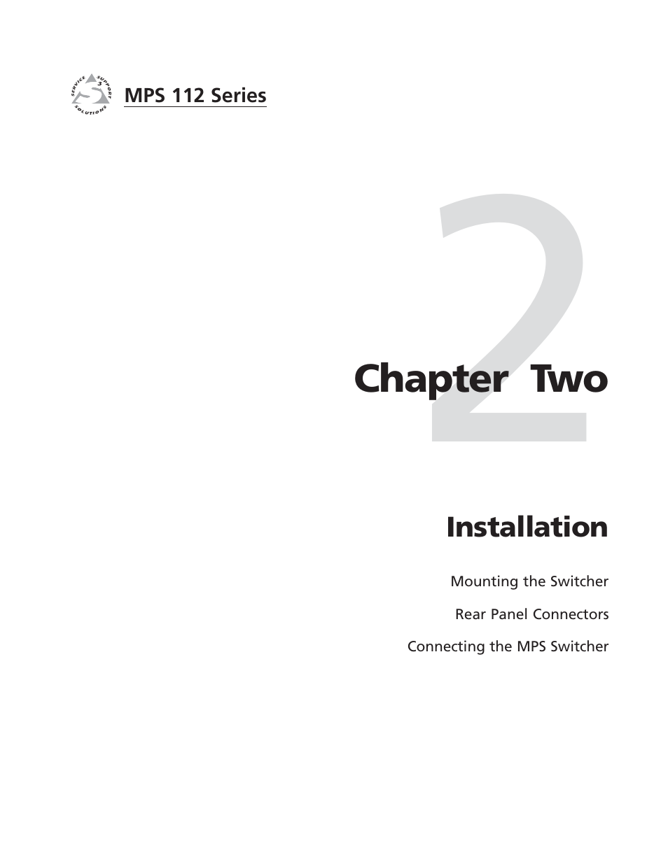 Ch. 2: installation | Extron Electronics MPS 112_112CS User Guide User Manual | Page 9 / 46