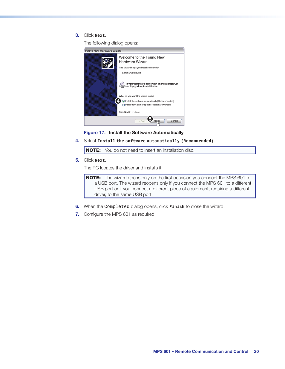 Extron Electronics MPS 601 User Guide User Manual | Page 26 / 54