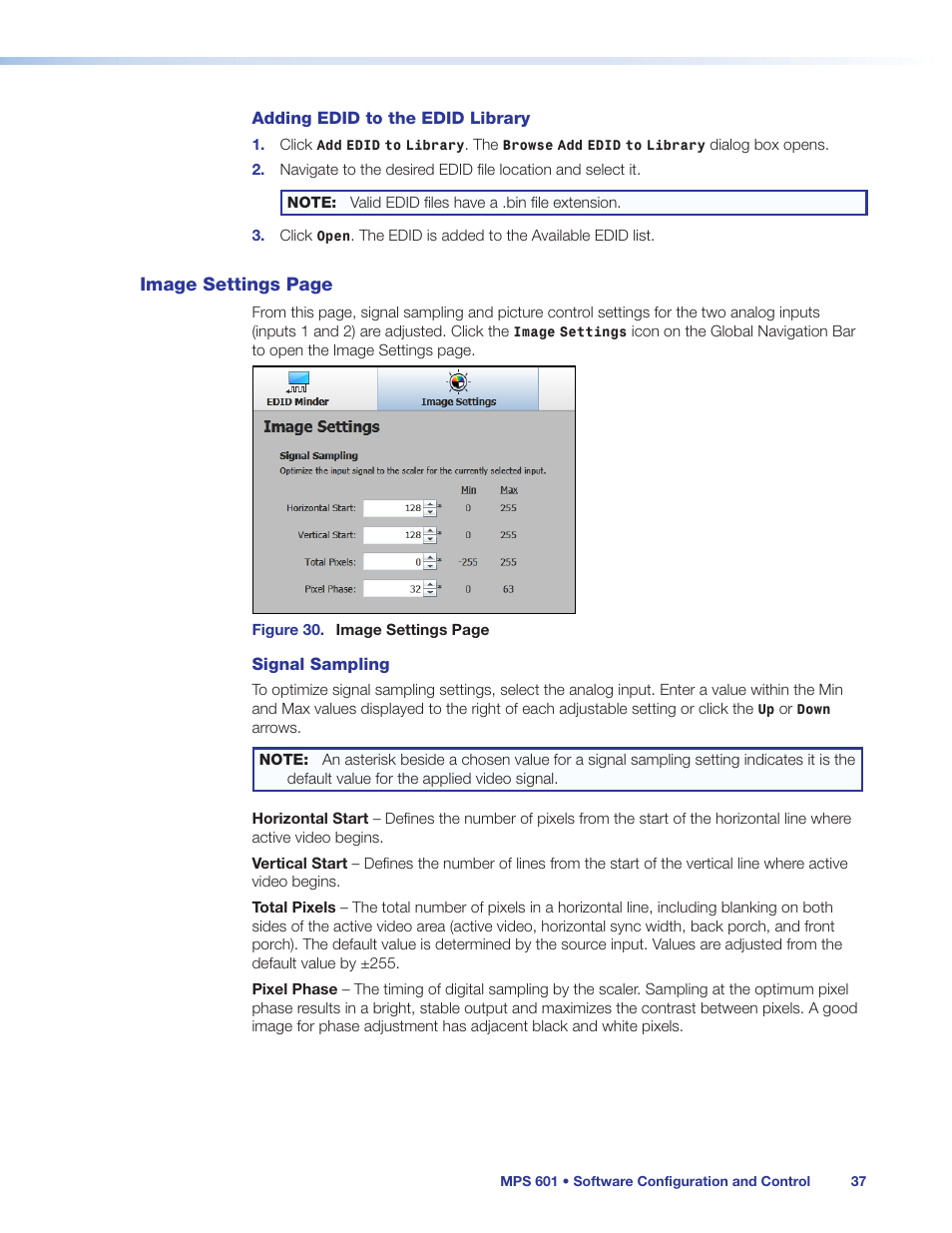Optimize them for scaling (see | Extron Electronics MPS 601 User Guide User Manual | Page 43 / 54