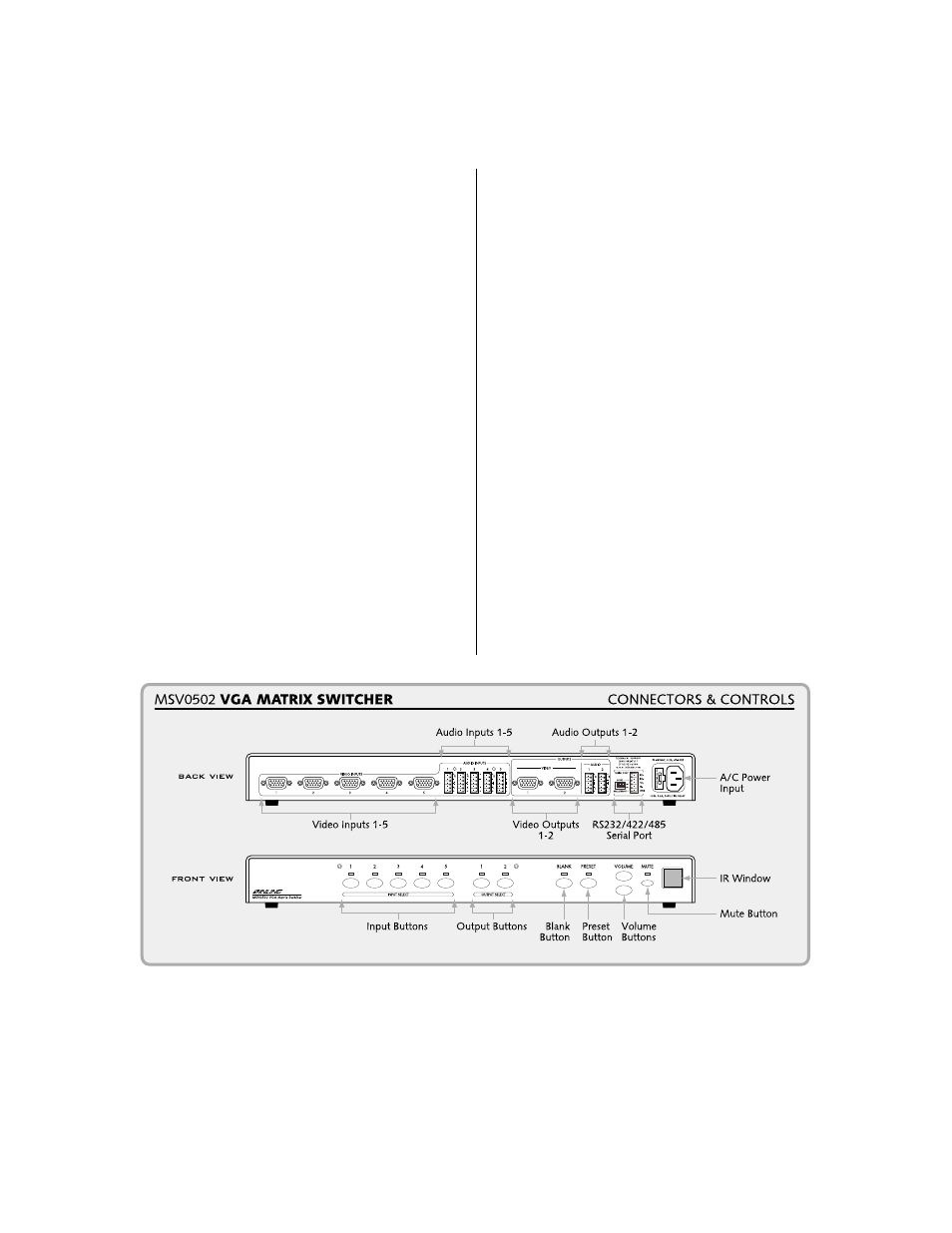 Functionality, Functionality , continued | Extron Electronics MSV0502 User Manual | Page 5 / 26