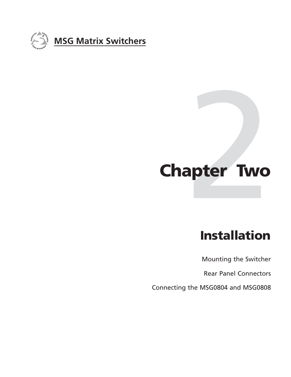 Extron Electronics MSG0808 User Manual | Page 11 / 54