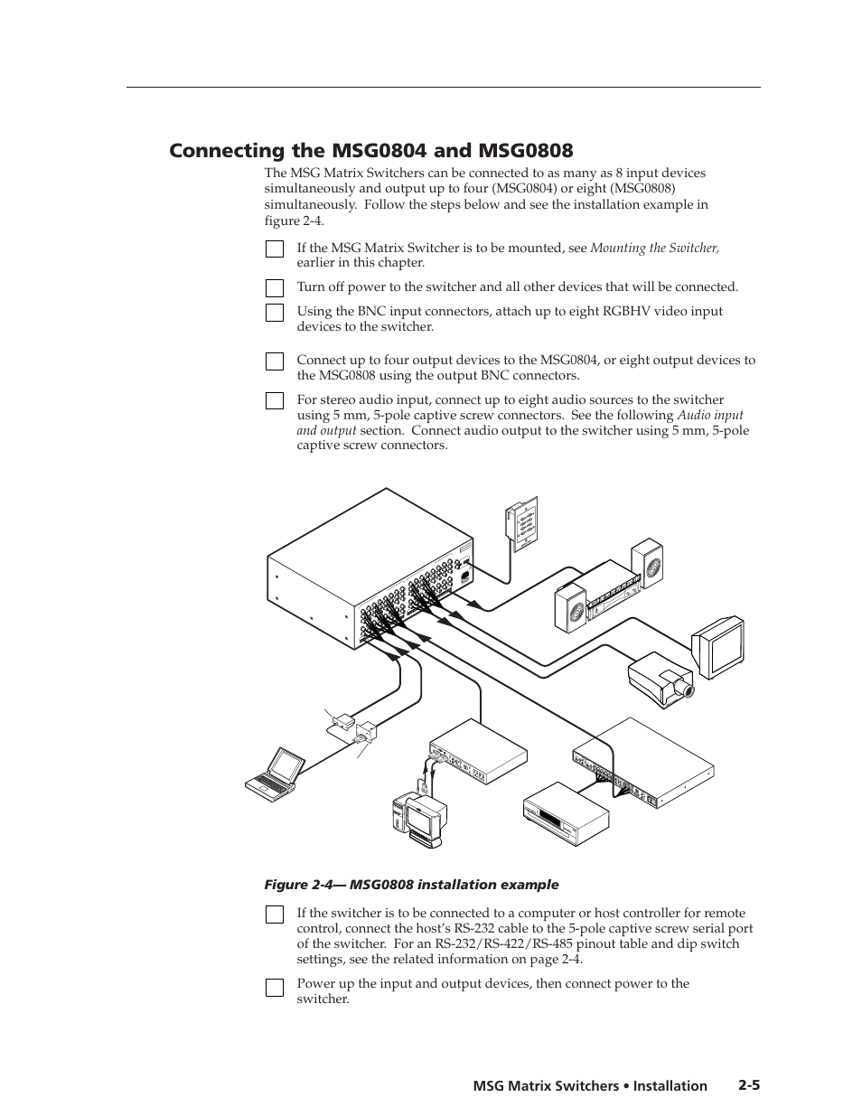 Extron Electronics MSG0808 User Manual | Page 15 / 54