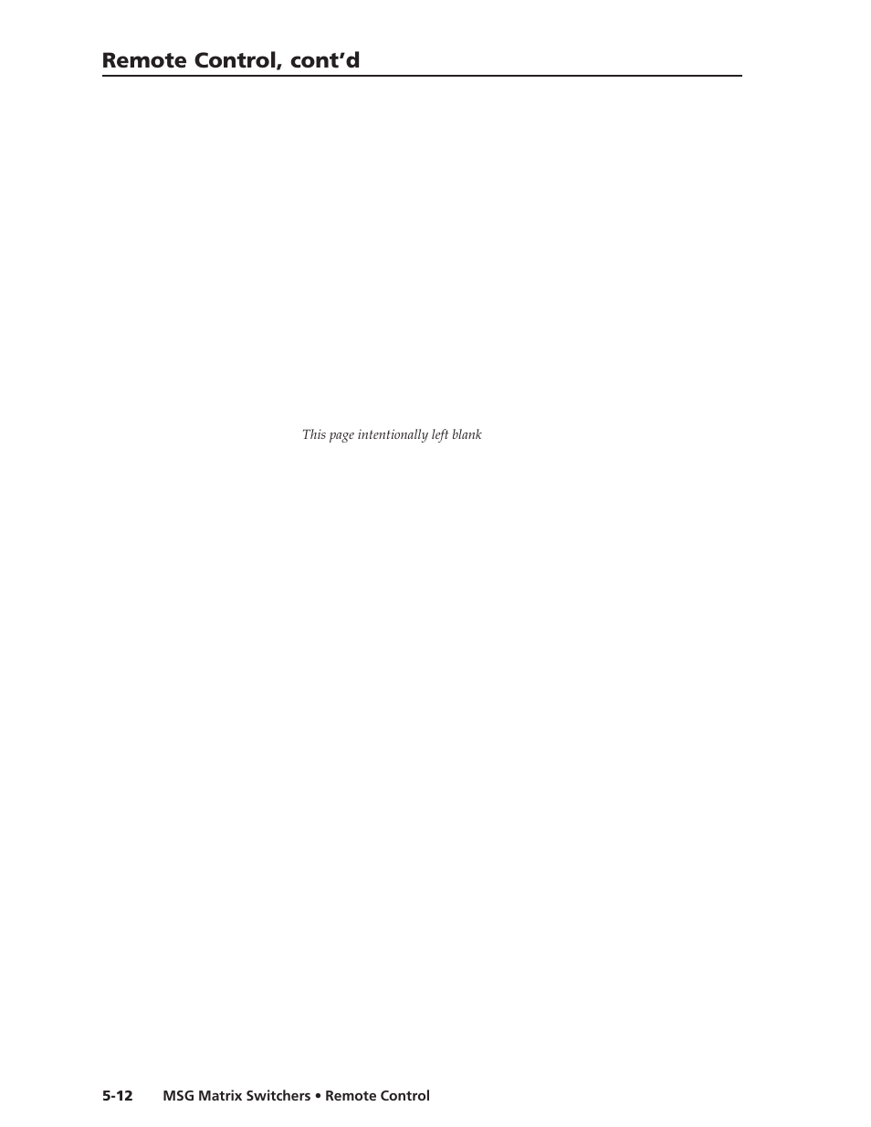 Remote control, cont’d | Extron Electronics MSG0808 User Manual | Page 42 / 54