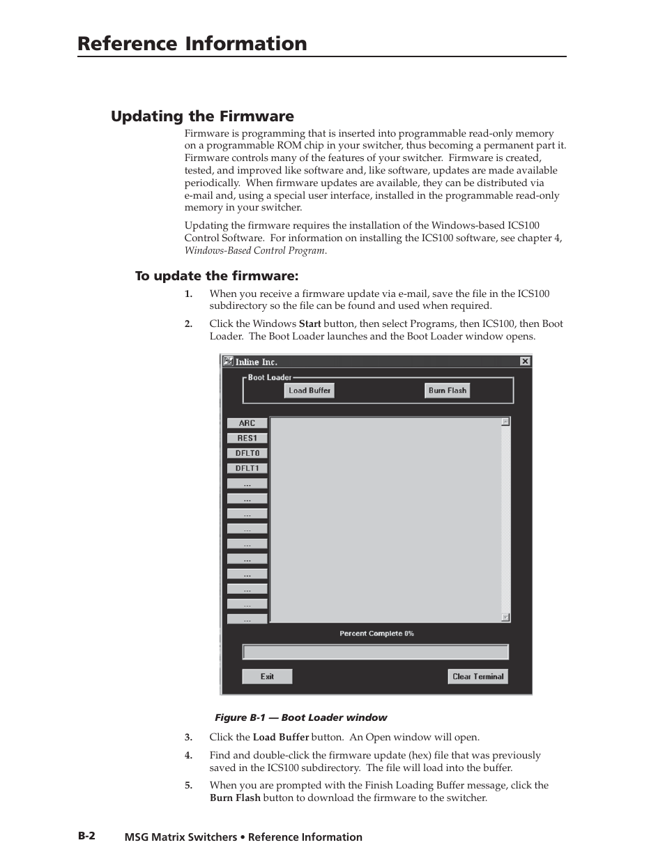 Reference information, Updating the firmware | Extron Electronics MSG0808 User Manual | Page 48 / 54