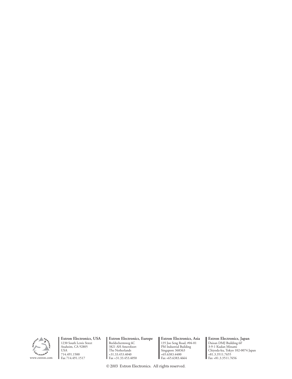 Extron Electronics MSG0808 User Manual | Page 54 / 54