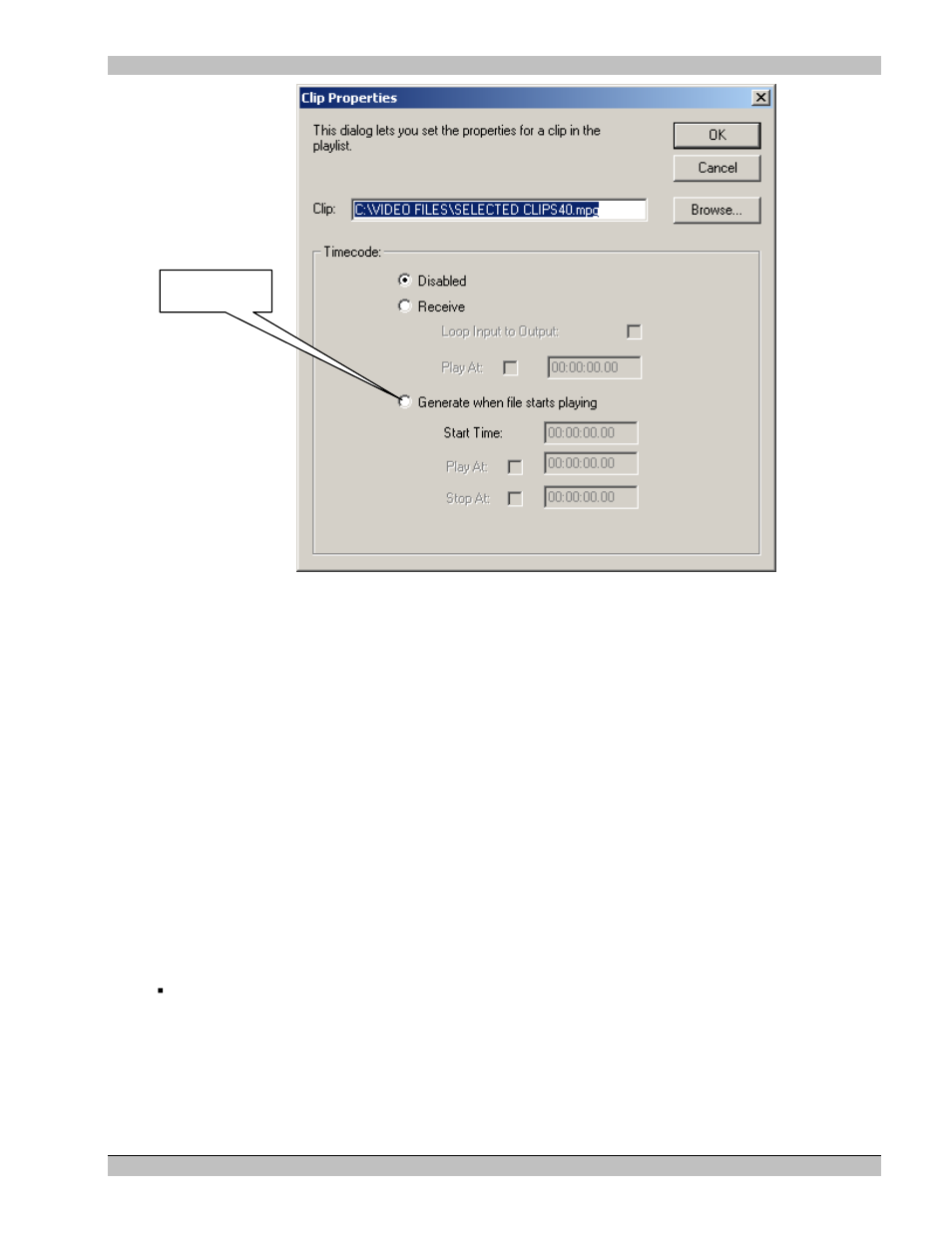 Start time, Play at, Stop at | Extron Electronics MS9500 HD FrEND Plus User Manual | Page 41 / 112