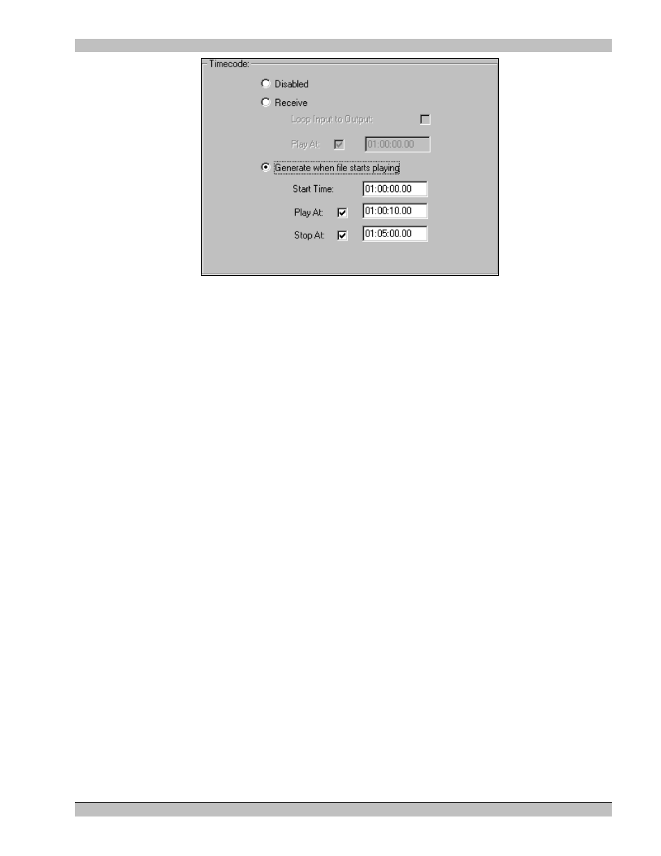 Configuring as a timecode slave, Play at, Loop input to output | Extron Electronics MS9500 HD FrEND Plus User Manual | Page 43 / 112