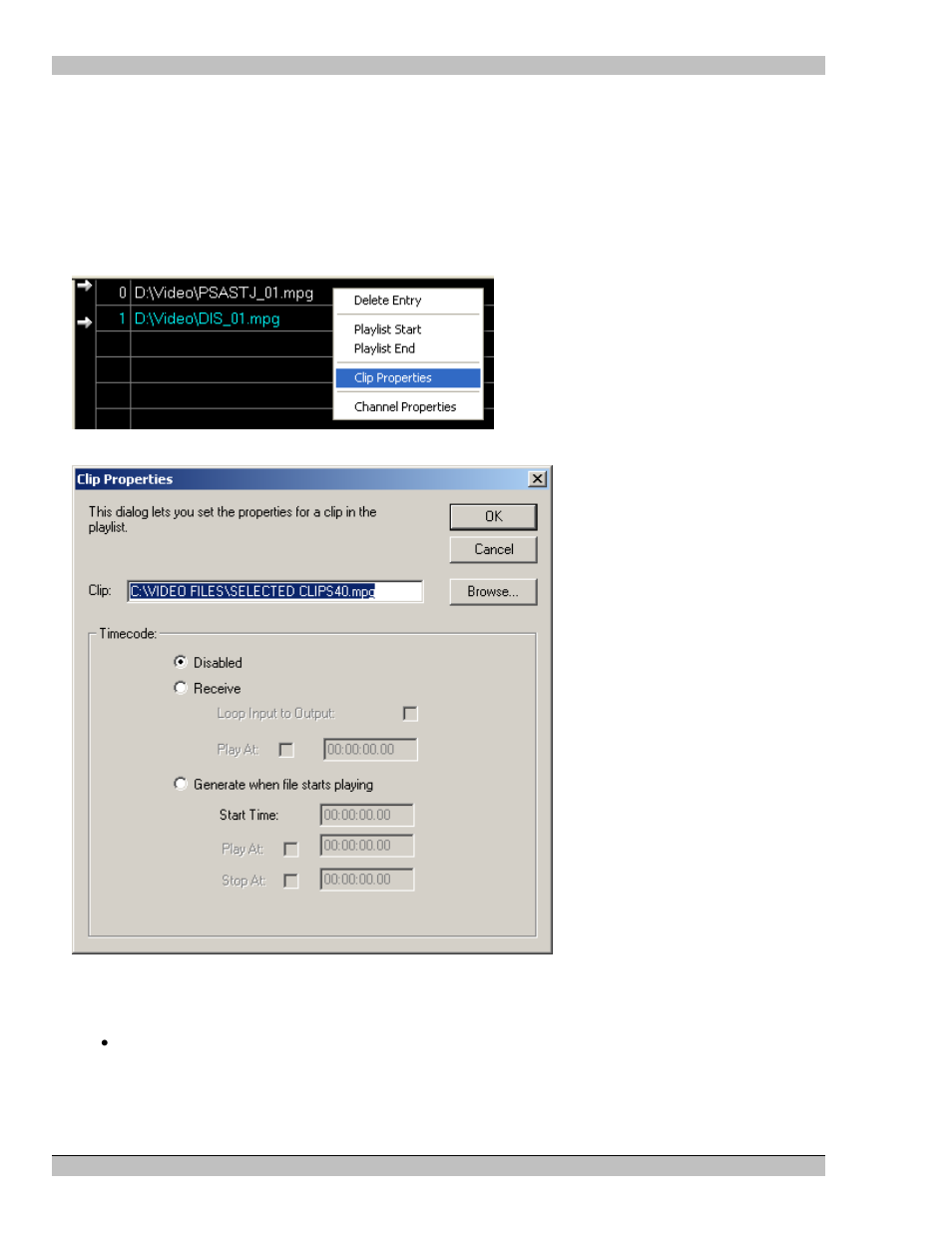 The clip properties dialog, Clip (name) | Extron Electronics MS9500 HD FrEND Plus User Manual | Page 48 / 112