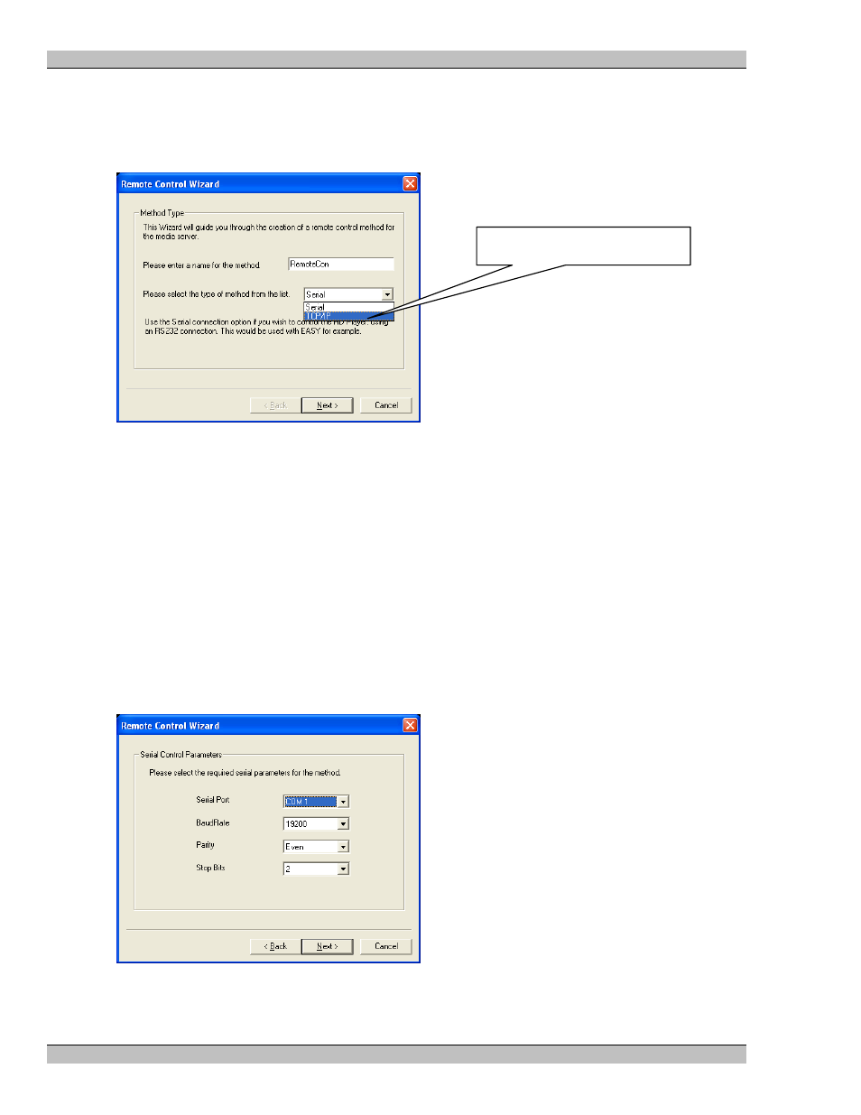 The remote control wizard - method type dialog | Extron Electronics MS9500 HD FrEND Plus User Manual | Page 62 / 112
