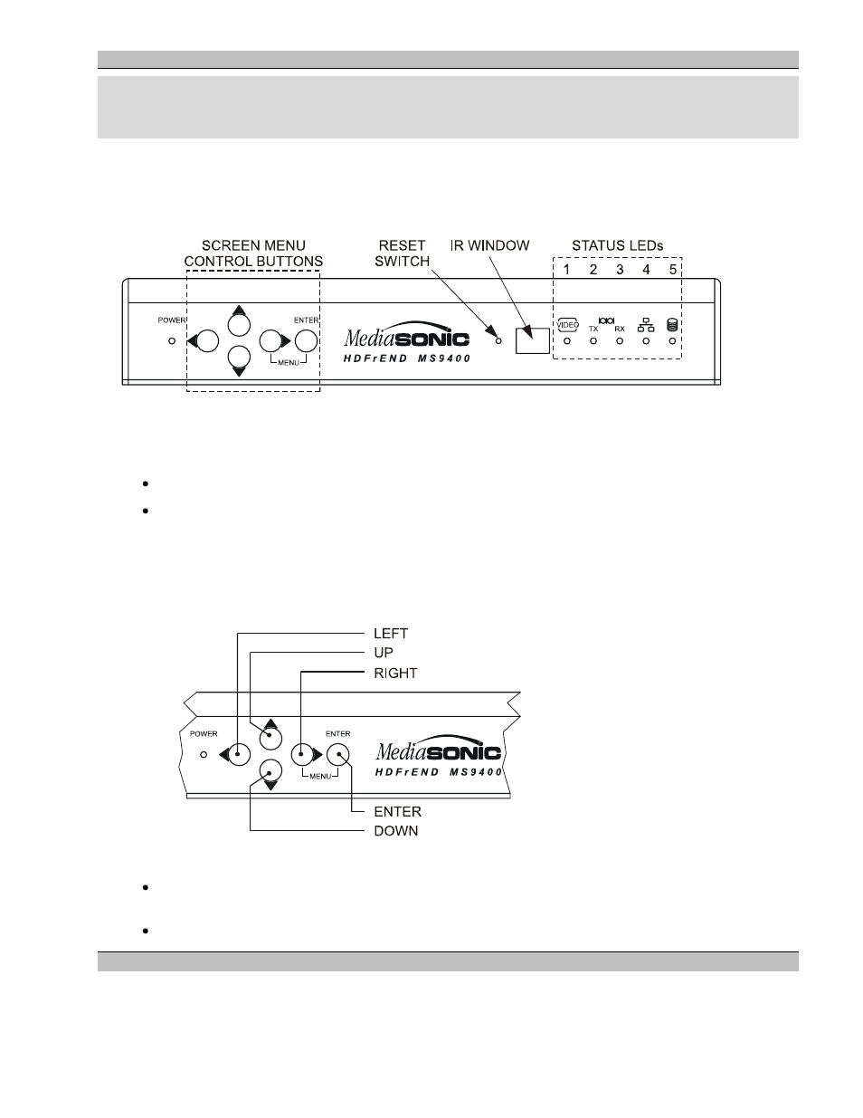 Chapter 2: player controls and set-up | Extron Electronics MS9400 HD FrEND User Manual | Page 11 / 64