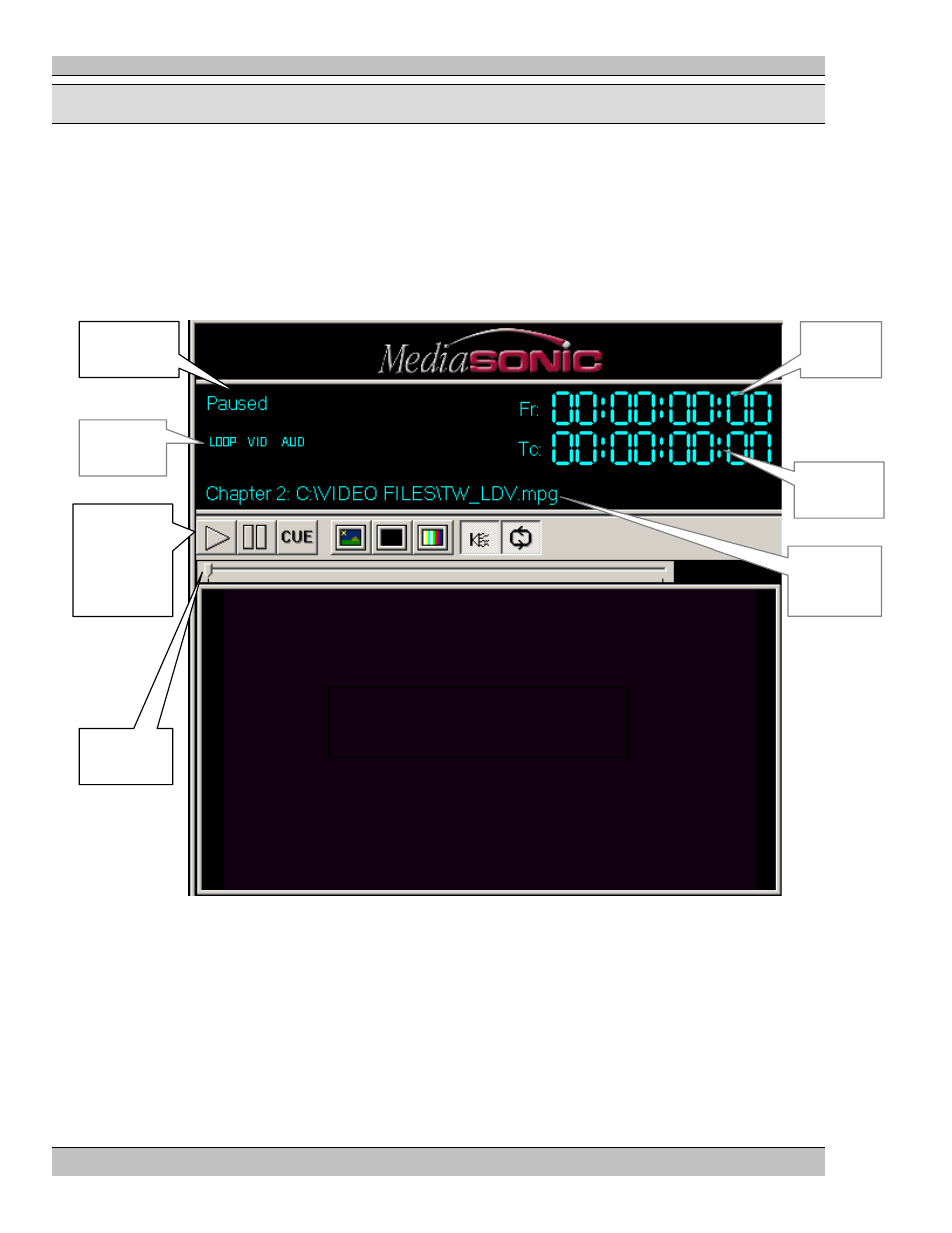 Chapter 3: transport & status displays, Transport status, Stopped | Chapter 3, Transport & status displays | Extron Electronics MS9200P User Manual | Page 32 / 124