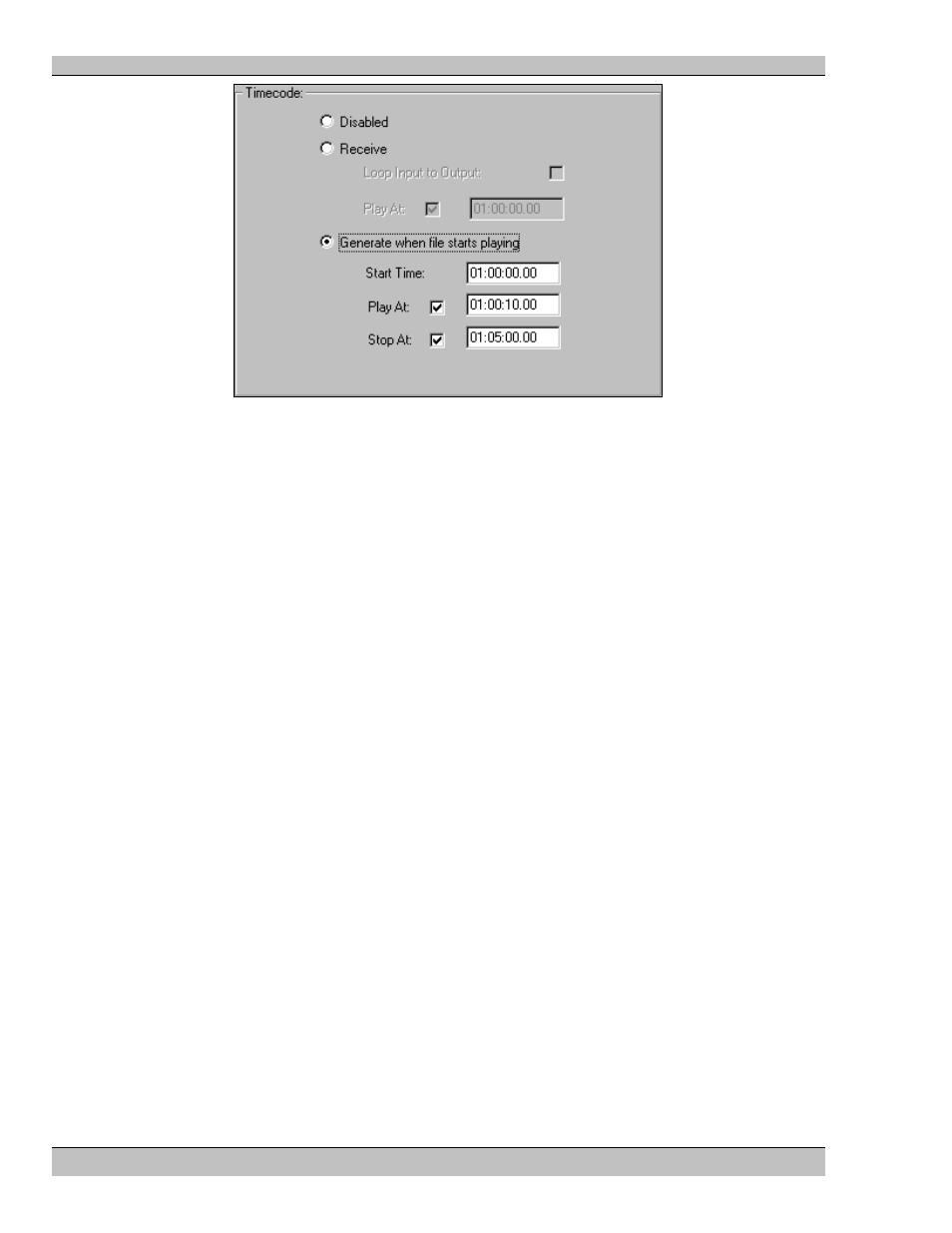 Configuring as a timecode slave, Play at, Loop input to output | Extron Electronics MS9200P User Manual | Page 48 / 124