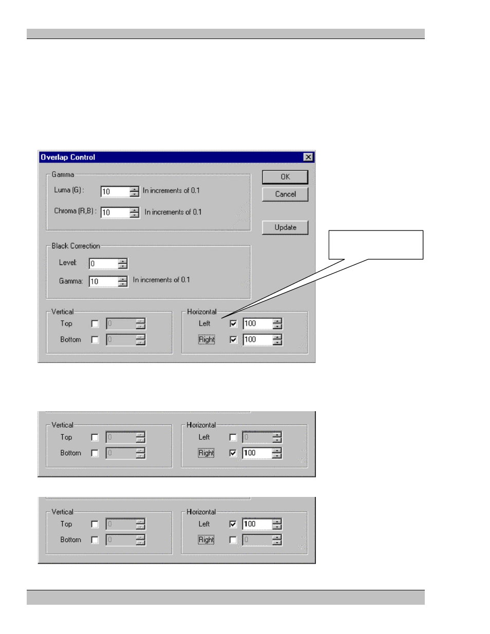 Vertical and horizontal borders | Extron Electronics MS9200P User Manual | Page 54 / 124