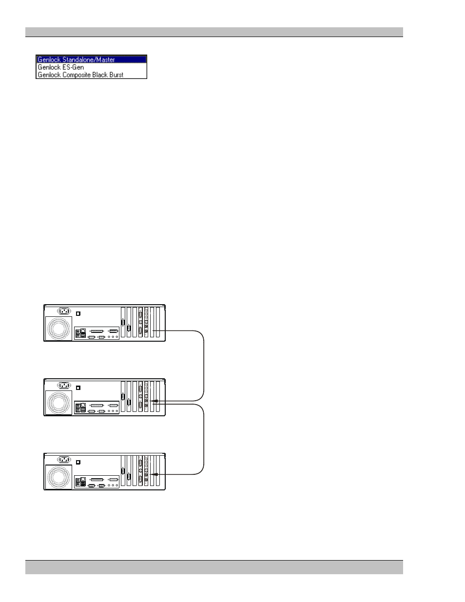 Genlock standalone/master, Genlock es-gen | Extron Electronics MS9200P User Manual | Page 60 / 124