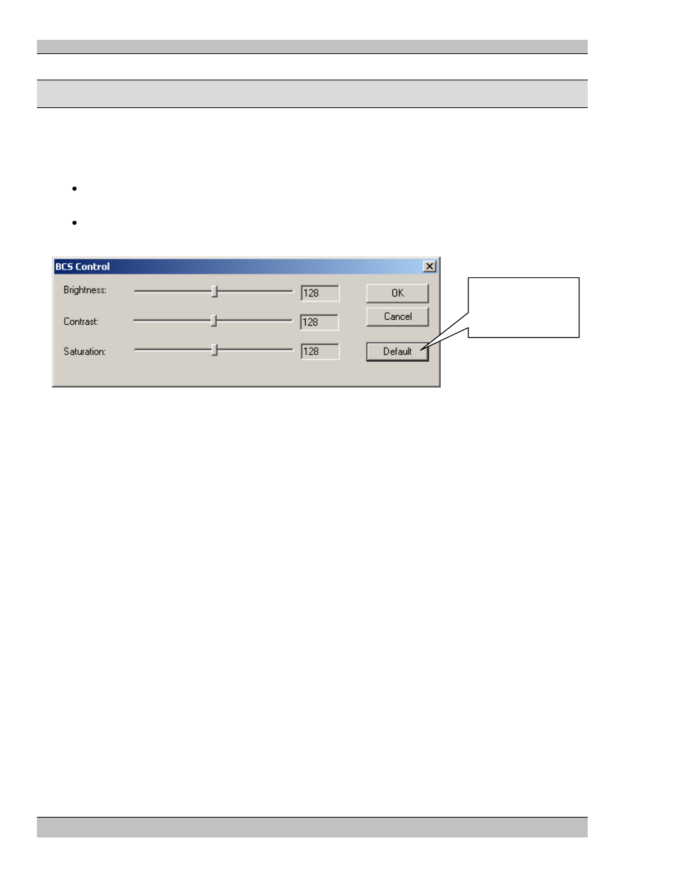 Chapter 9: brightness-contrast-saturation, To change a bcs setting, Brightness | Contrast, Chapter 9, Brightness-contrast-saturation | Extron Electronics MS9200P User Manual | Page 62 / 124