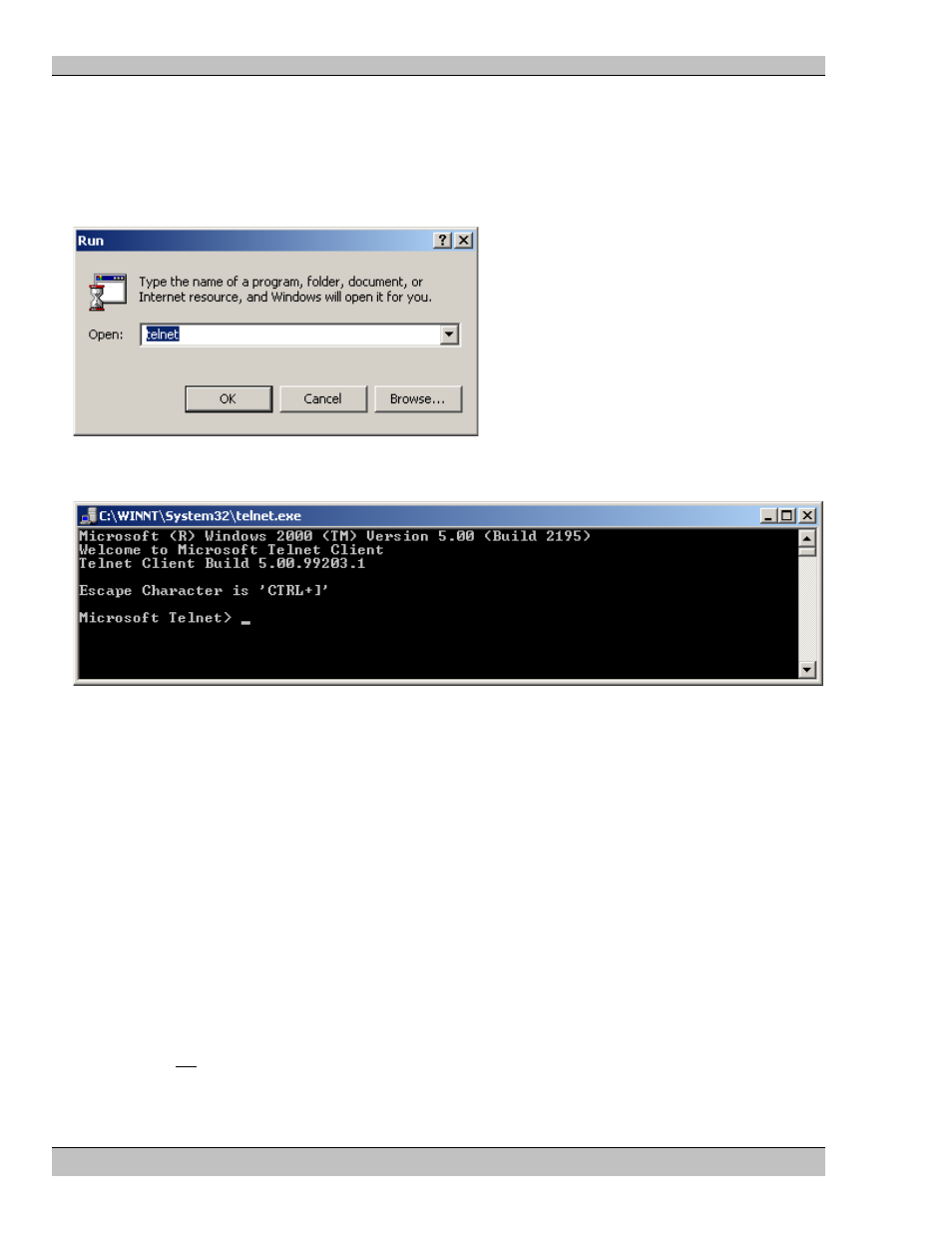 To run telnet, Command structure | Extron Electronics MS9200P User Manual | Page 72 / 124