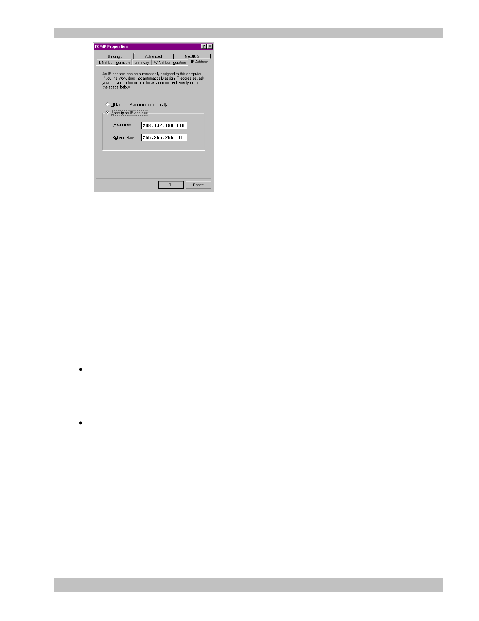 Assigning the hd player ip address and subnet mask, Setting the subnet mask, Setting the ip address | Saving the subnet mask and ip address values, Pinging a device, Performing a ping | Extron Electronics MS9200P User Manual | Page 99 / 124