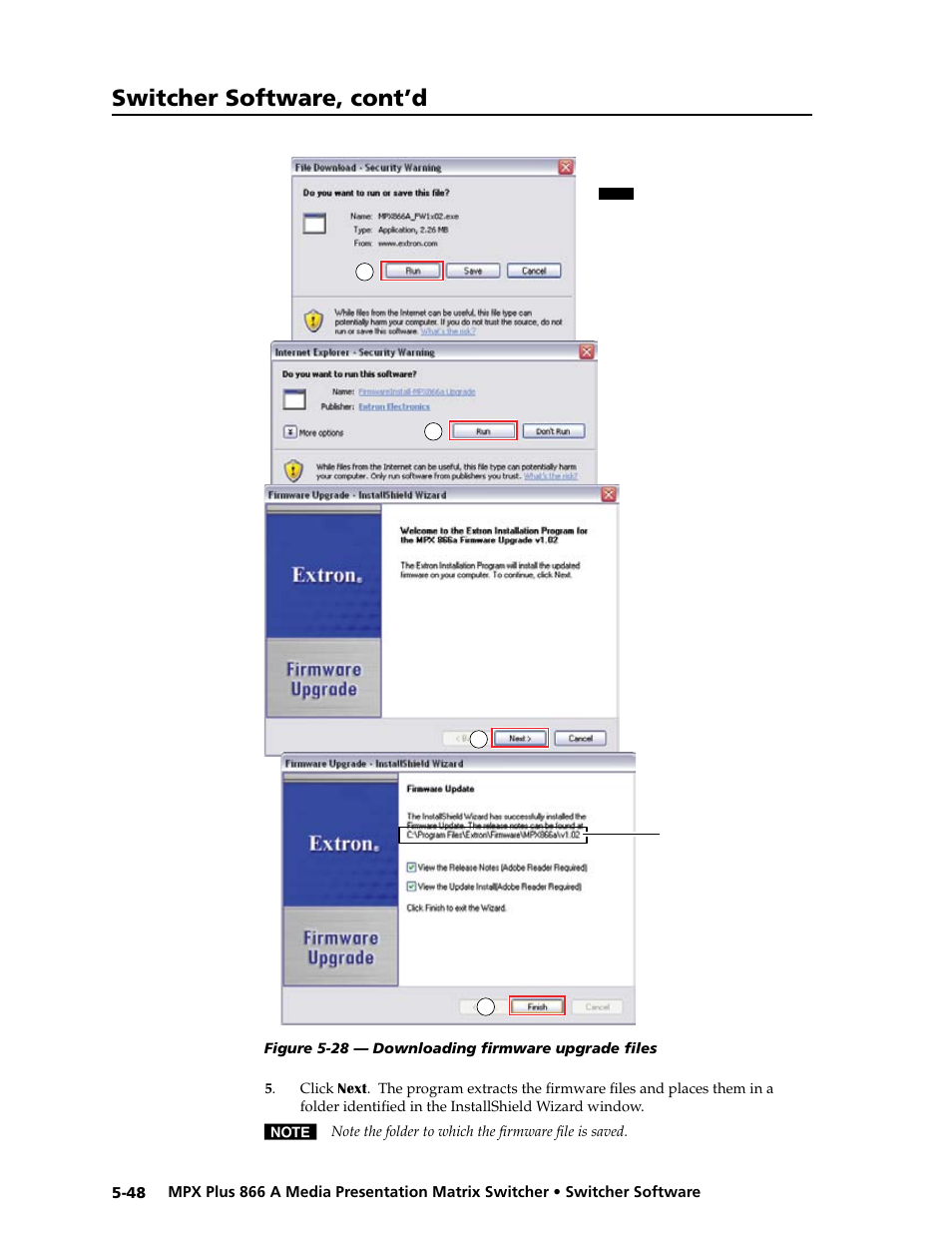 Preliminar y, Switcher software, cont’d | Extron Electronics MPX Plus 866 A Rev. B User Manual | Page 154 / 222
