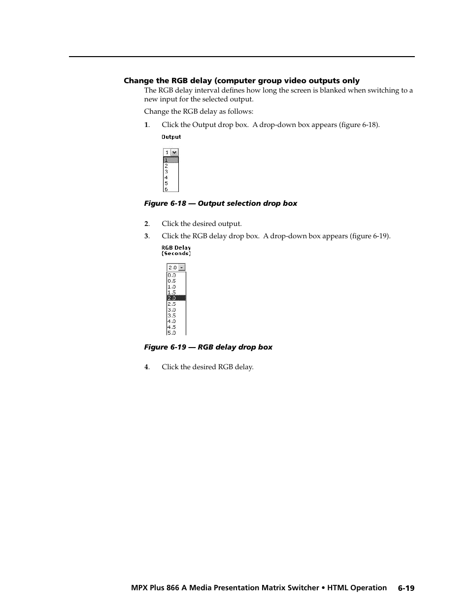 Html operation, Preliminar y | Extron Electronics MPX Plus 866 A Rev. B User Manual | Page 183 / 222