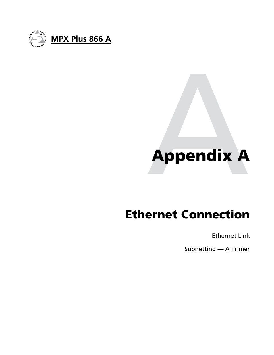 Appendix a • ethernet connection | Extron Electronics MPX Plus 866 A Rev. B User Manual | Page 189 / 222