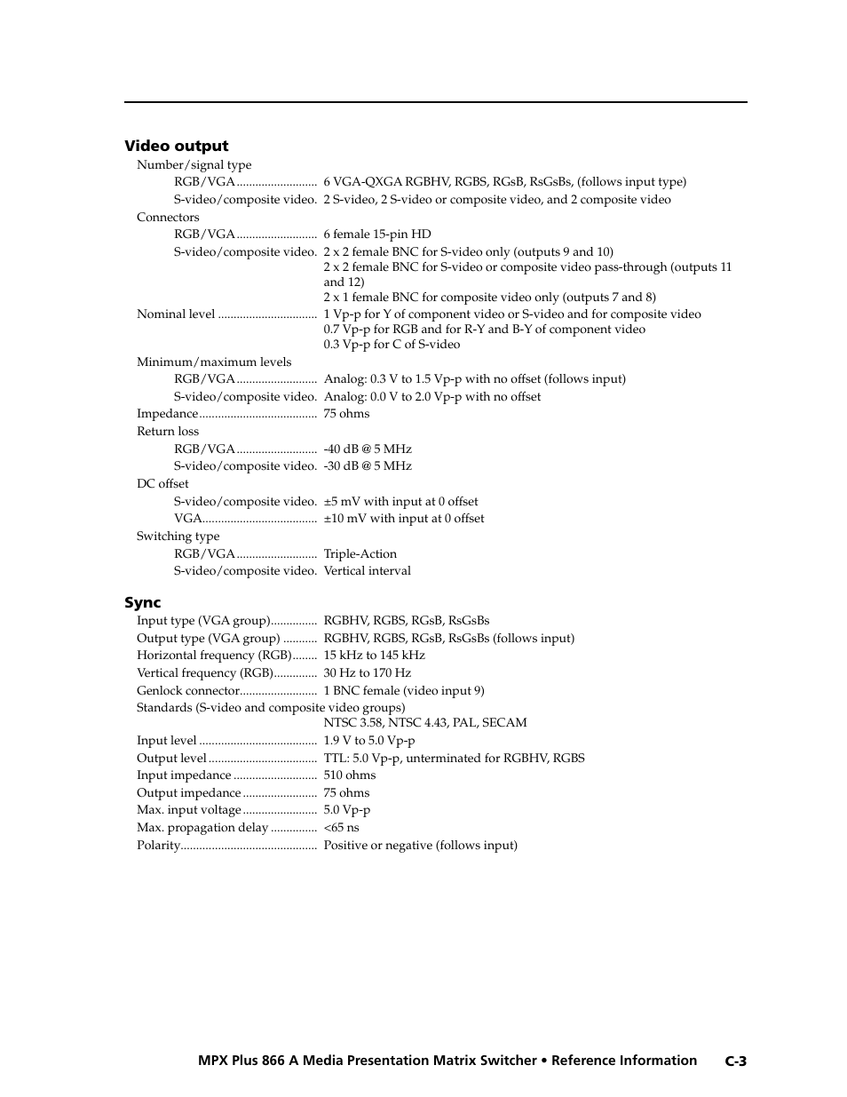 Preliminar y | Extron Electronics MPX Plus 866 A Rev. B User Manual | Page 211 / 222