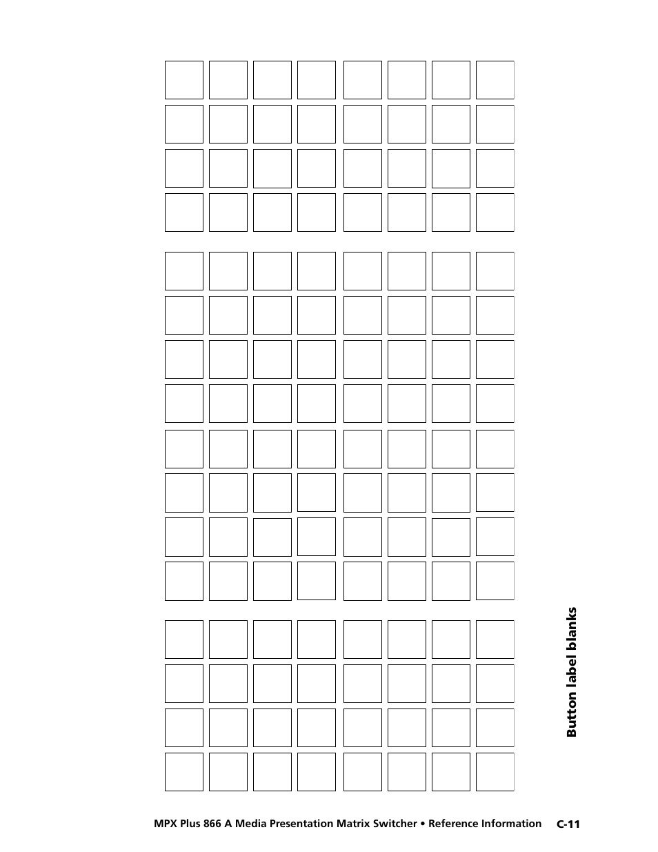 Button label blanks, Preliminar y | Extron Electronics MPX Plus 866 A Rev. B User Manual | Page 219 / 222
