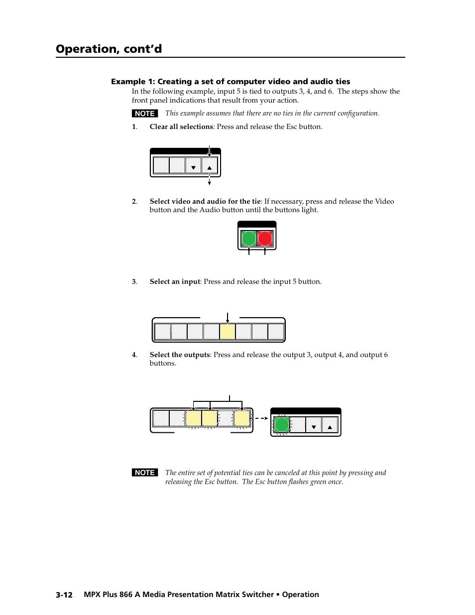 Preliminar y, Operation, cont’d | Extron Electronics MPX Plus 866 A Rev. B User Manual | Page 42 / 222