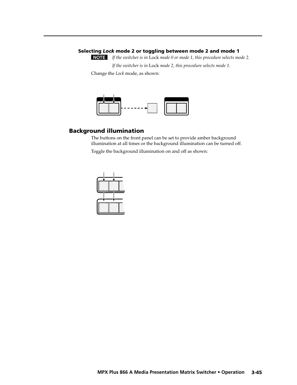 Background illumination, Background illumination -45, Background | Illumination, Setting background illumination, Preliminar y | Extron Electronics MPX Plus 866 A Rev. B User Manual | Page 75 / 222