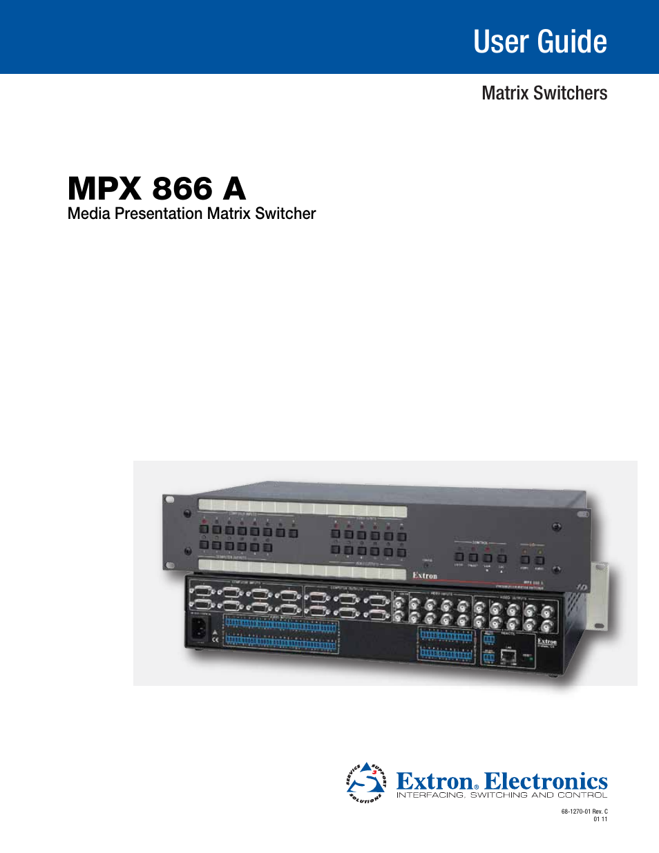 Extron Electronics MPX 866 A User Guide User Manual | 134 pages