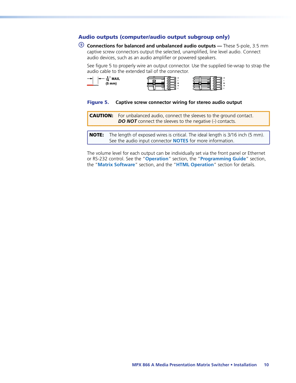 Figure 5 | Extron Electronics MPX 866 A User Guide User Manual | Page 15 / 134