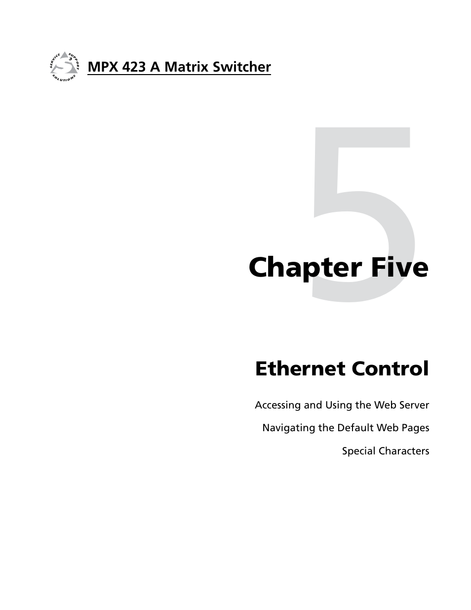 Chapter 5 ethernet control | Extron Electronics MPX 423 A User Manual | Page 41 / 64