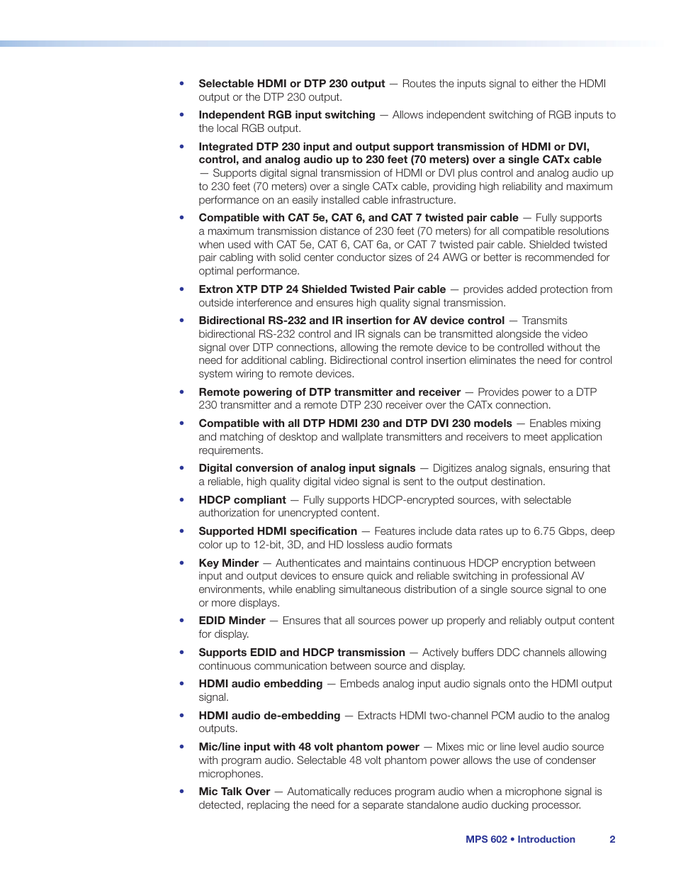 Extron Electronics MPS 602 Series User Guide User Manual | Page 8 / 44