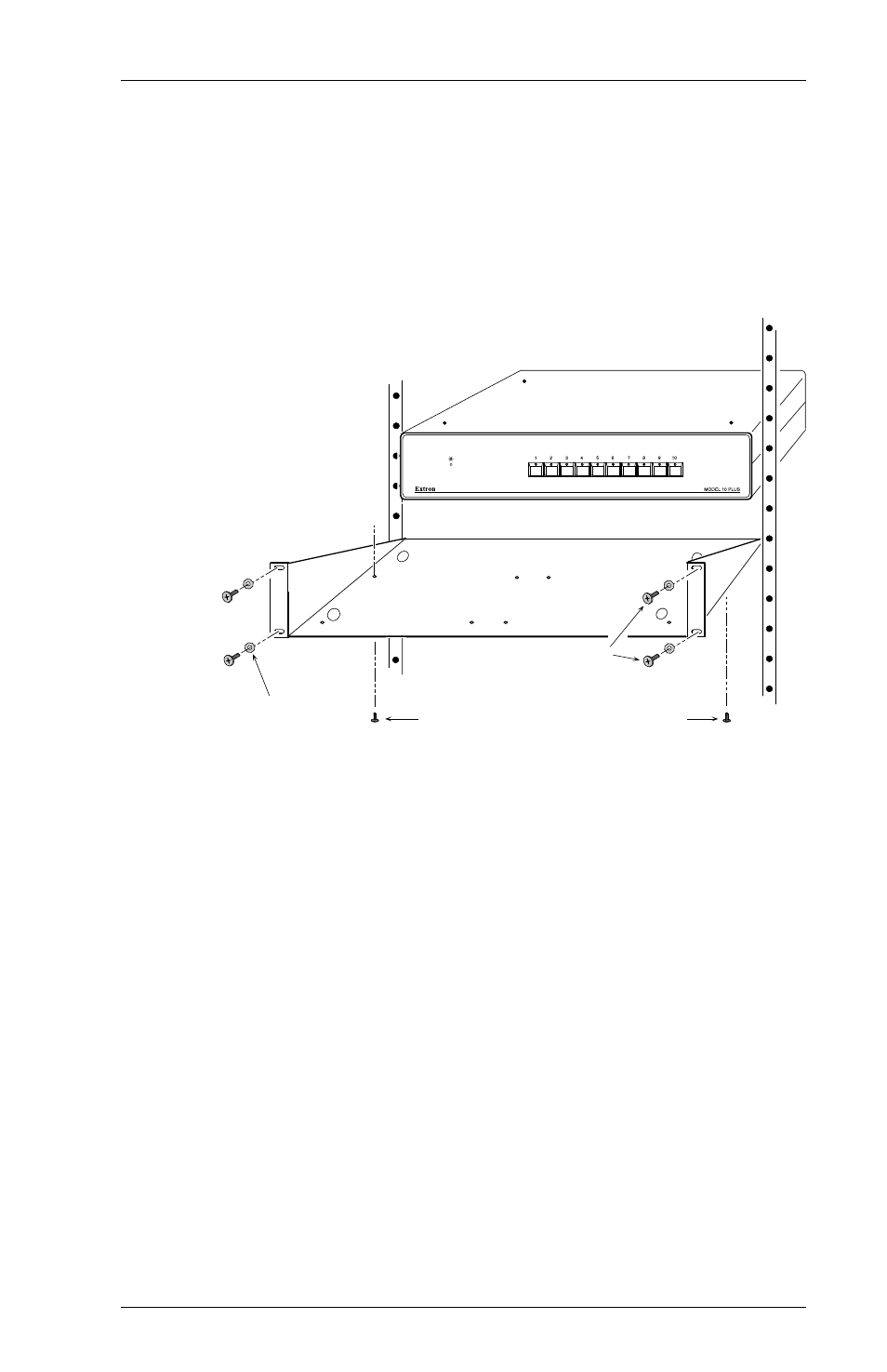 Rack mounting, Installing the 2u shelf in a rack | Extron Electronics 8 PLUS SWITCHER User Manual | Page 29 / 30