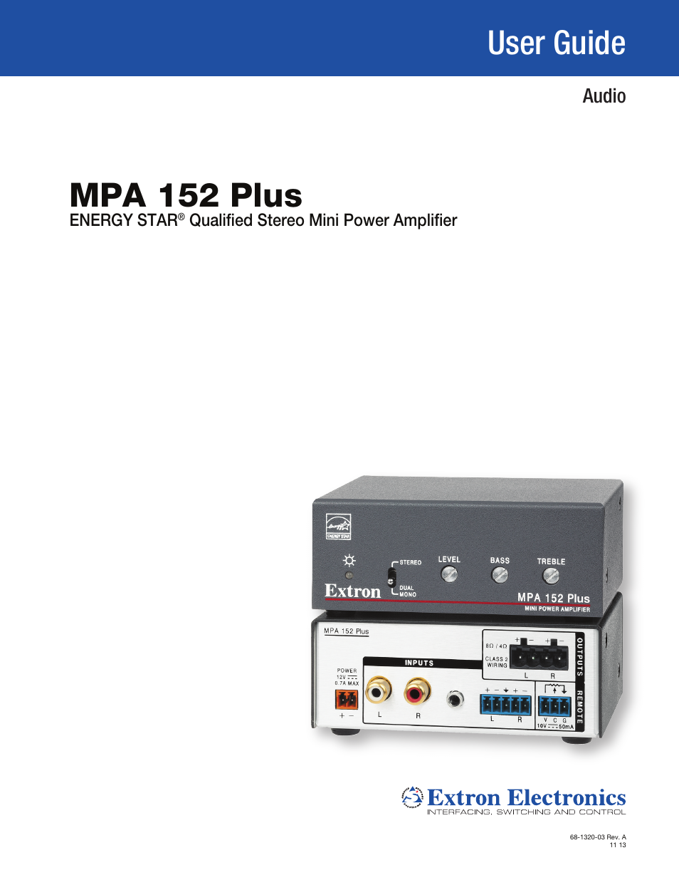 Extron Electronics MPA 152 Plus User Guide User Manual | 22 pages