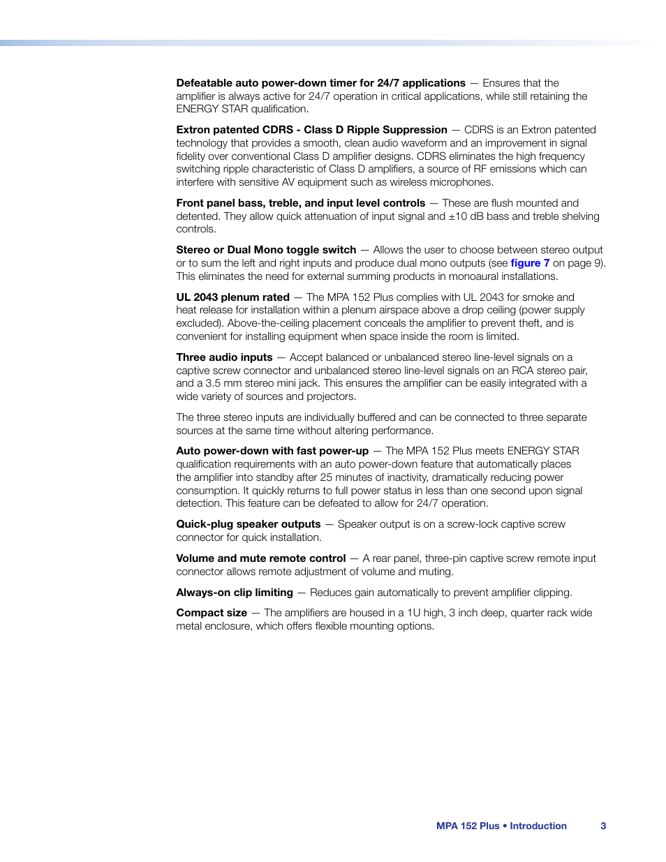 Extron Electronics MPA 152 Plus User Guide User Manual | Page 9 / 22