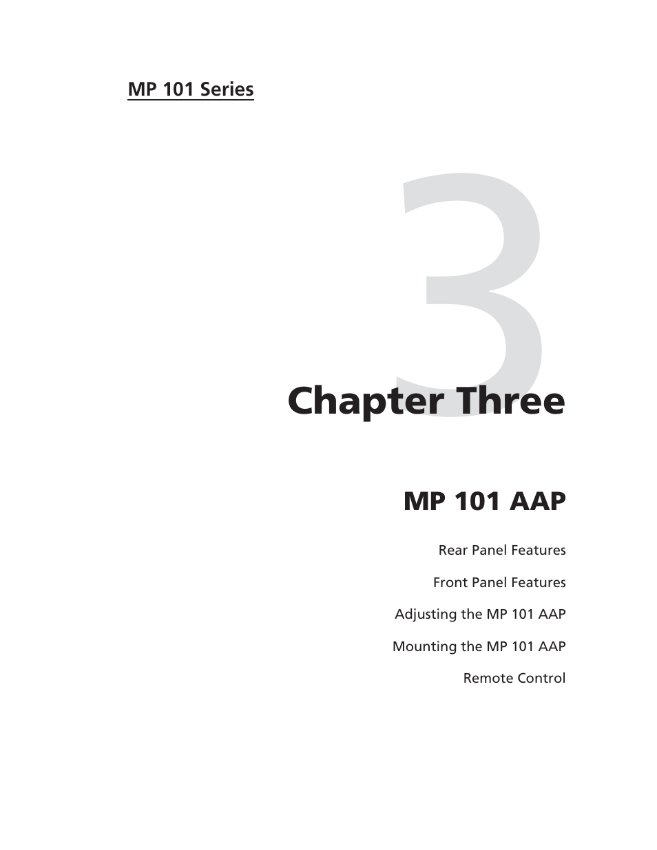 Chapter three • mp 101 aap | Extron Electronics MP 101 Series User Guide User Manual | Page 19 / 47