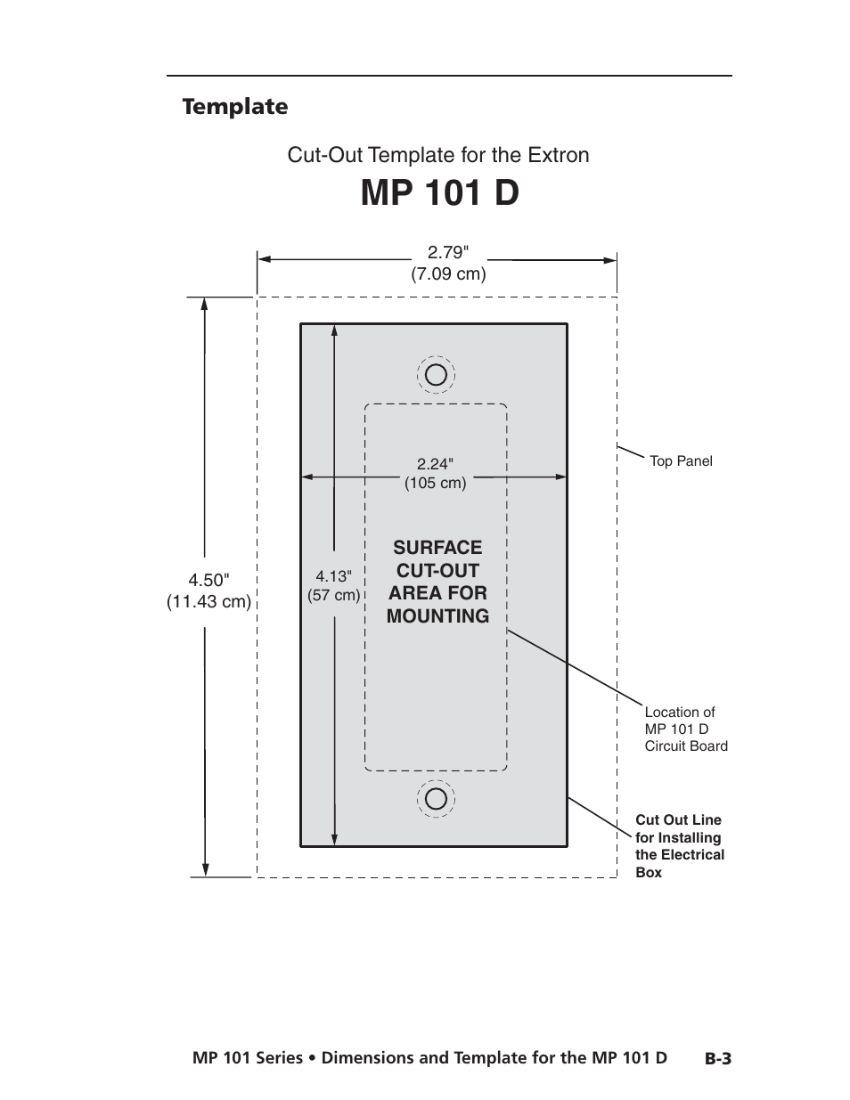 Mp 101 d, Template | Extron Electronics MP 101 Series User Guide User Manual | Page 45 / 47