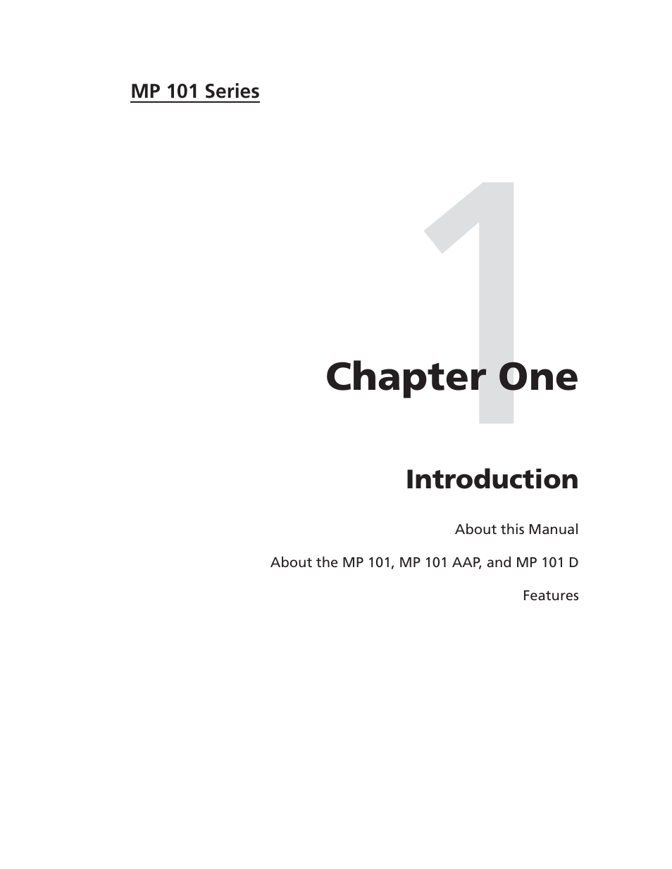 Chapter one • introduction | Extron Electronics MP 101 Series User Guide User Manual | Page 6 / 47