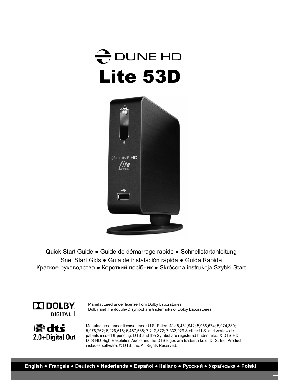 DUNE HD Lite 53D User Manual | 60 pages