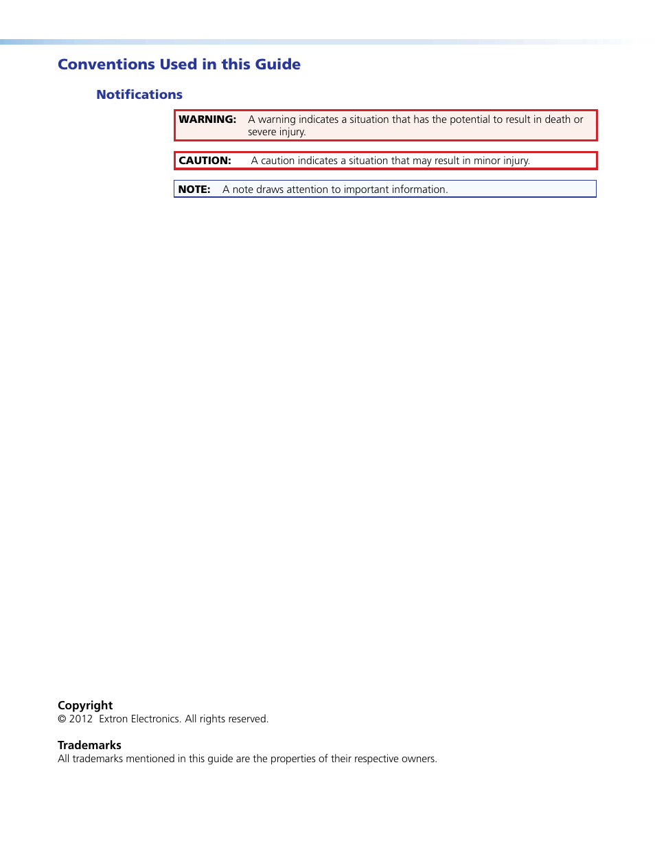Conventions used in this guide | Extron Electronics MMX 32 VGA MTP User Guide User Manual | Page 4 / 33
