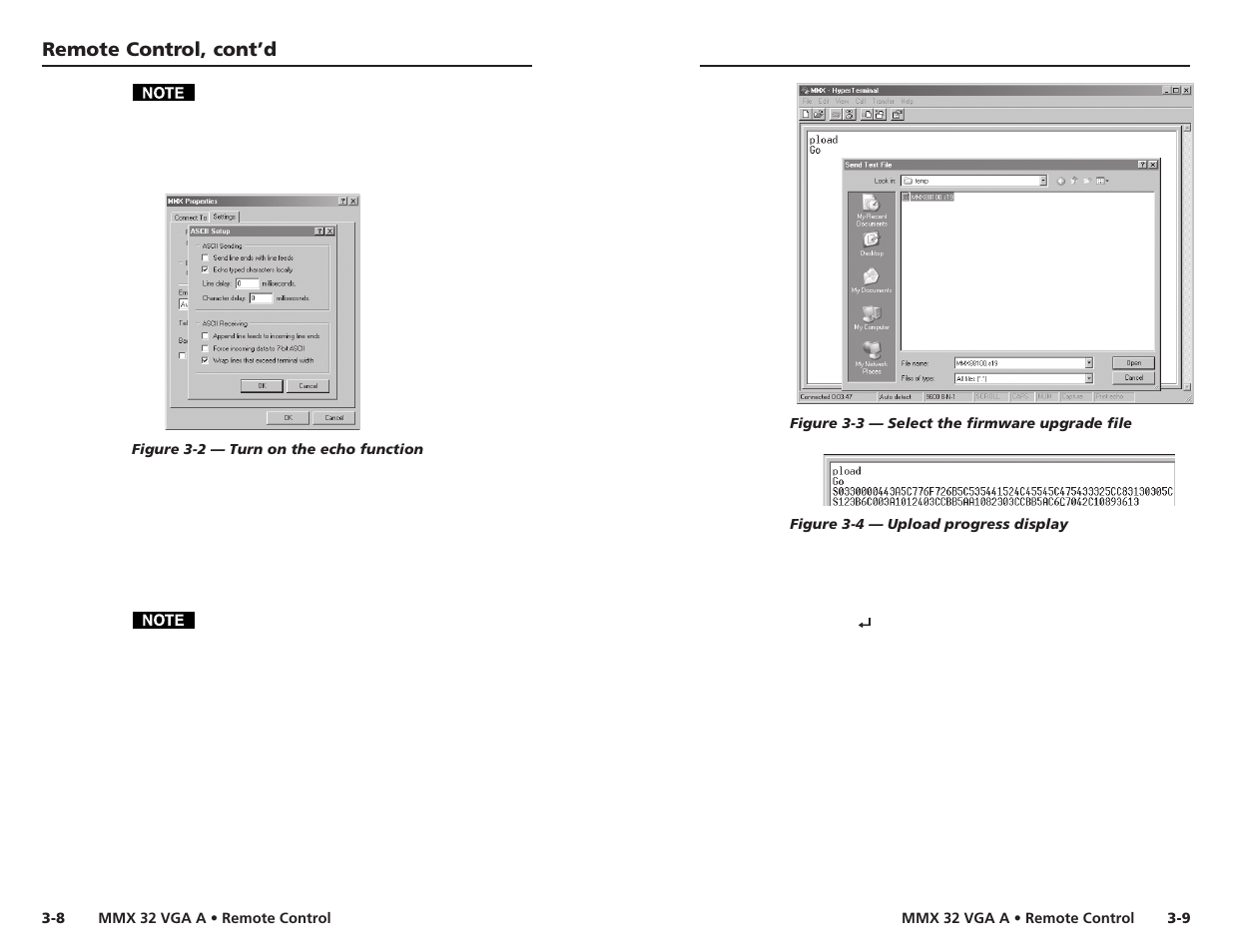 Remote control, cont’d | Extron Electronics MMX 32 VGA A User Guide User Manual | Page 16 / 22