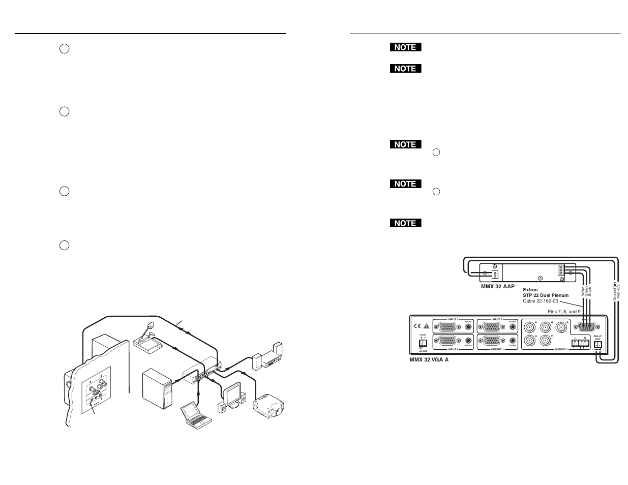 Connection, Connecting the control panel to the switcher | Extron Electronics MMX 32 MAAP Installation User Manual | Page 3 / 3