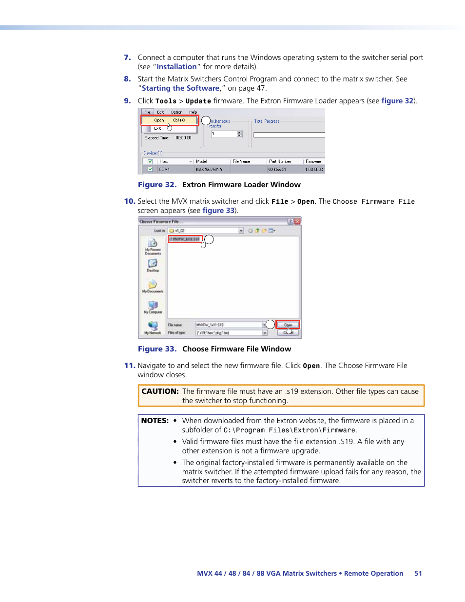 Extron Electronics MVX 44_48_84_88 Series User Guide User Manual | Page 57 / 70