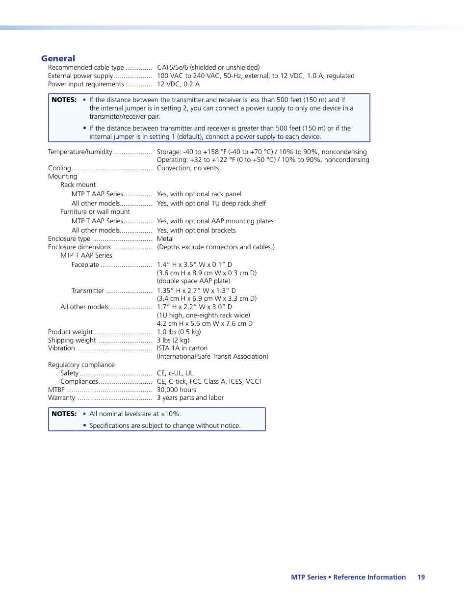 Extron Electronics MTP Series User Guide User Manual | Page 25 / 28
