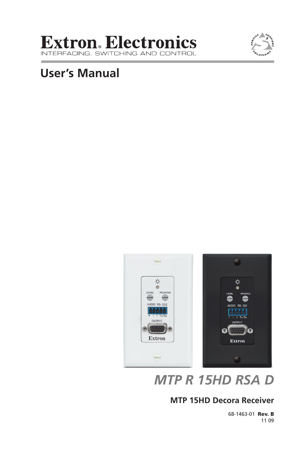 Extron Electronics MTP R 15HD RSA D User Guide User Manual | 27 pages