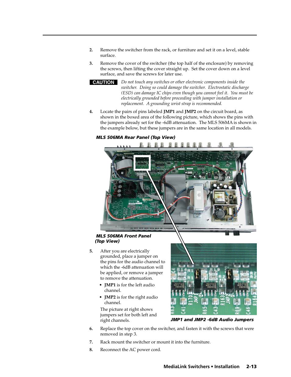 Extron Electronics MLS 506SA User Manual | Page 19 / 50